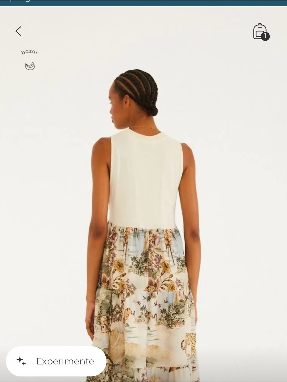 FARM Rio Cream & Multicolor Scenic Print Maxi Dress - Picture 5 of 5